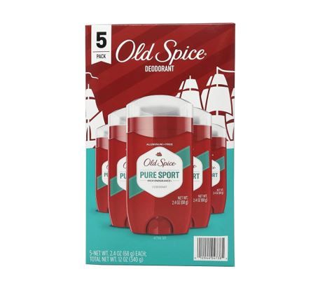 Desodorante Old Spice Pure sport caja 5 unidades 68g cu