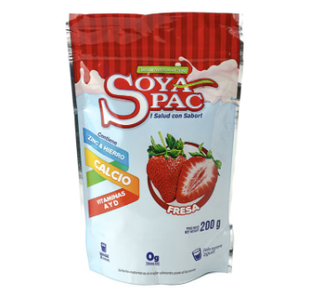 Leche Soya Pac Fresa 200g