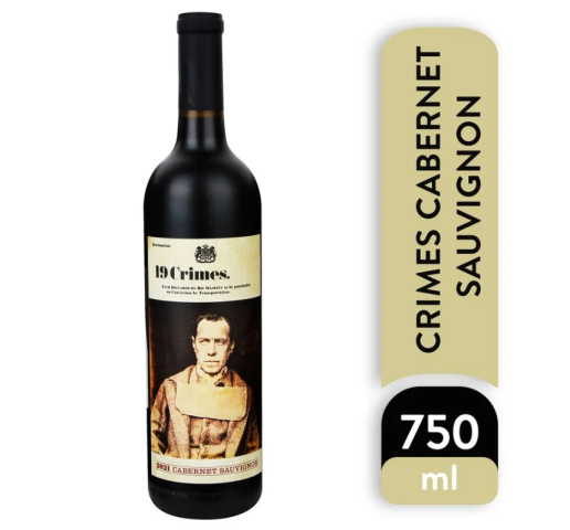 Vino Cabernet Sauvignon, 19 Crimes, 750ml