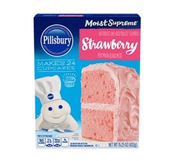 Mezcla para Queque Pillsbury Sabor Fresa, 375g