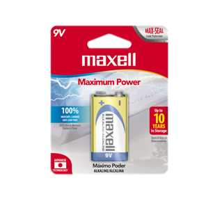 Bateria Cuadrada Alkalina  Maxell 9 Voltios