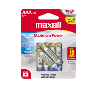 Batería AAA Maxell Alcalina 6U