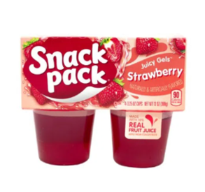 Snack Pack Gelatina Fresa