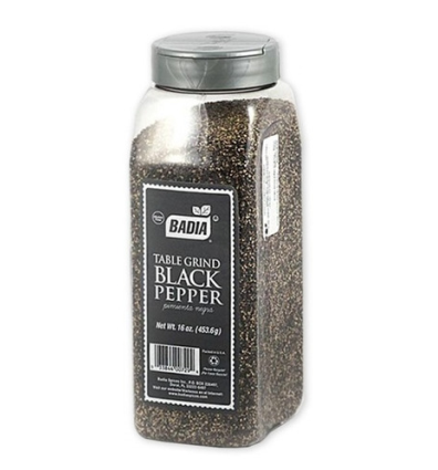Pimienta Negra Molida, Marca Badía, Envase 453.6g