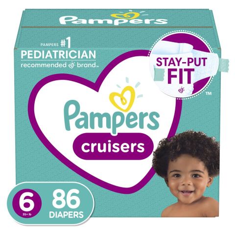 Pañales Pampers Cruisers 6, 16 a más Kilos, 86 U