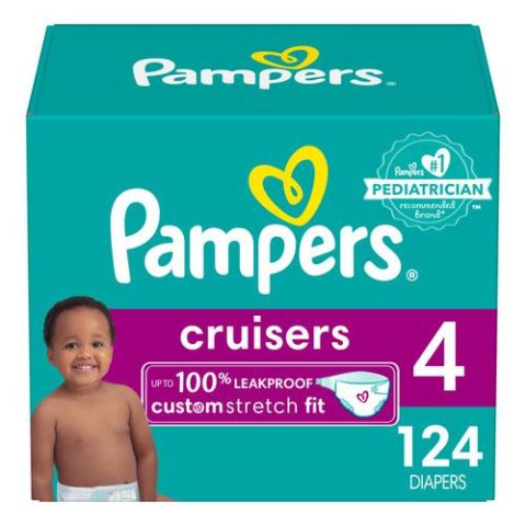 Pañales Pampers Cruisers 4, 10-17Kg, 124U