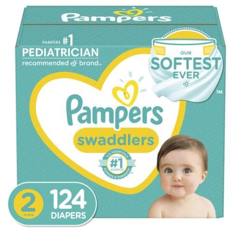 Pañales Pampers Swaddlers 2, 5-8 Kilos, 124U