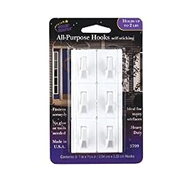 SET 6 GANCHO ADHESIVO 2X3.5CMS MAGIC MOUNTS