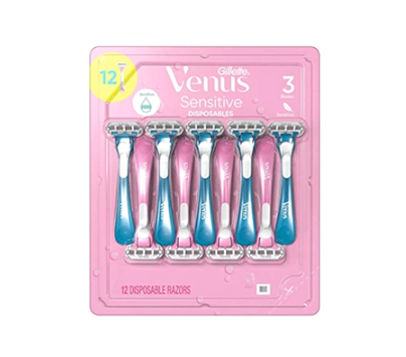 Rasuradora Gillette Venus Sensitive, 12 Unidades