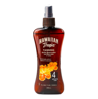 Bronceador aceite spray HAWAIIAN TROP  F4 240ML