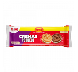 Galleta cremas surtida,Marca Pozuelo,Paq.12 UNDS 31.50 g c/u