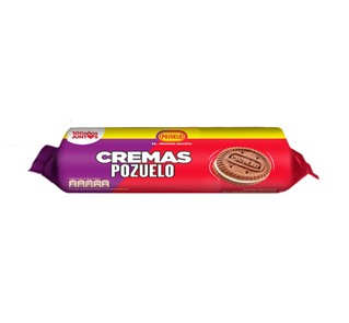 Galletas Cremas Chocolate, Pozuelo, 127g Tubo