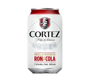 Bebida en lata Ron y Cola Marca Cortez 355ml