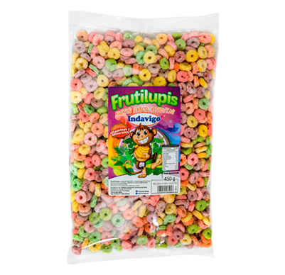 Cereal aritos de frutas, Marca Indavigo, Emp. 900g