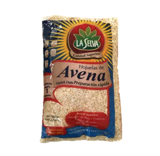 Avena en hojuela, marca La Selva, empaque 1kg