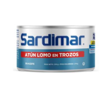 Atún trozos en aceite Marca Sardimar Lata 230 g