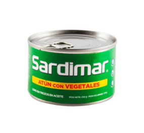 Atún con vegetales Marca Sardimar Lata 230 g