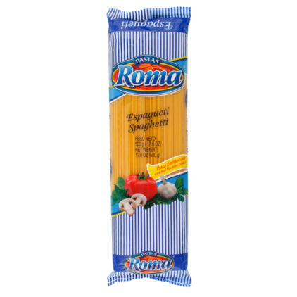 Pasta spaguetti, Marca Roma, Empaque 500 g