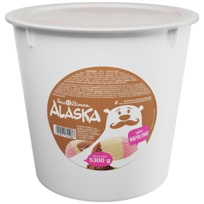 Helado Napolitano Alaska 2 1/2 gal Balde