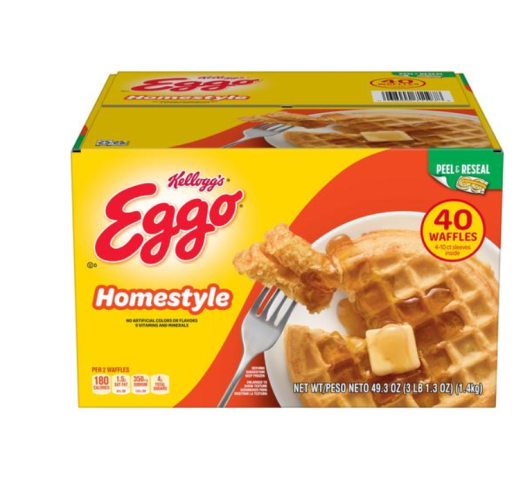 Waffles Congelados Eggo Kelloggs caja 1.4kg