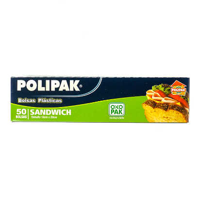 Bolsa para Sandiwch 16x20cm Polipack 50Unid