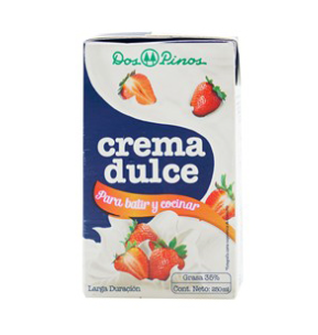 Crema dulce Marca Dos Pinos Envase Tetra Brik 250 ml