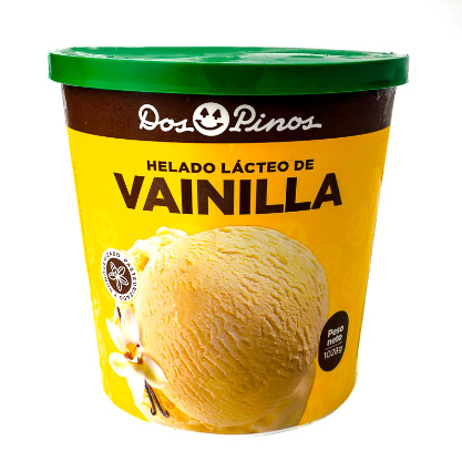 Helado vainilla Marca Dos Pinos, 1892ml 1/2 Gal