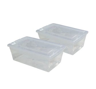 SET ENVASE PLAST. 2PCS RECTAN COT-8026-ASST B:36