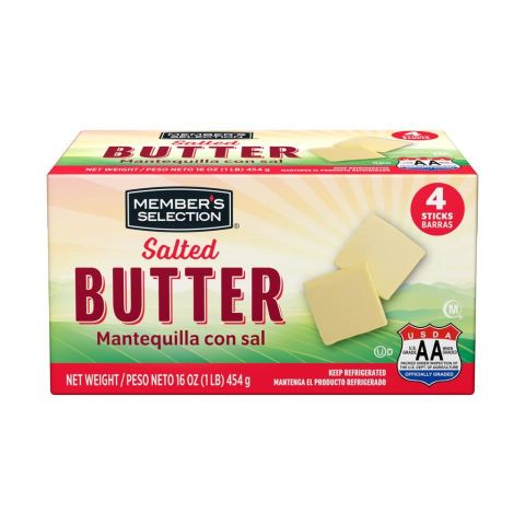 Mantequilla Con Sal Member caja 4 unidades 454g