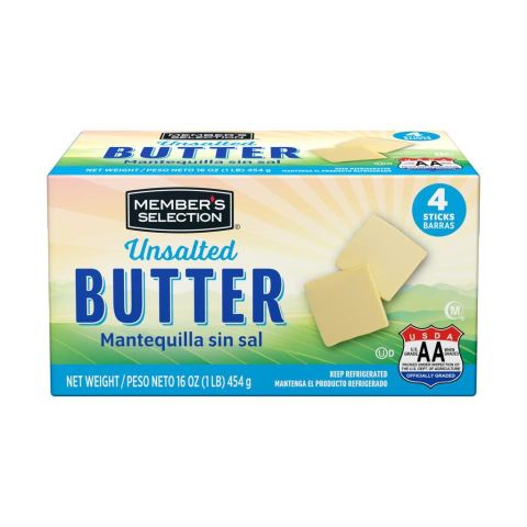 Mantequilla Sin Sal Memebers caja 4 unidades 454g