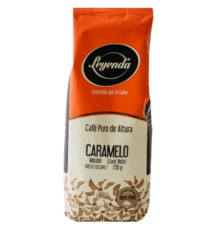 CAFE LEYENDA CARAMELO MOLIDO BOLSA 250 G