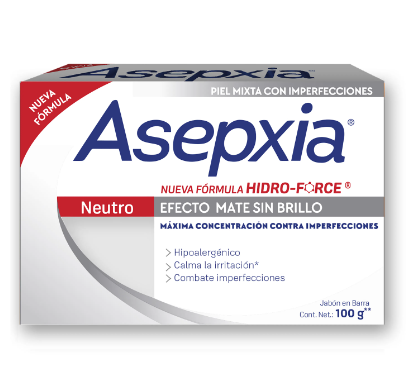 Jabon asepxia neutro barra 100gr