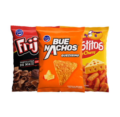 3PACK FAMILIAR BOCADELI (FRIJOLI, BUENACHOS, GUSTITOS)