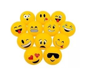 Bola hule decorada caritas 22cms GET03-03