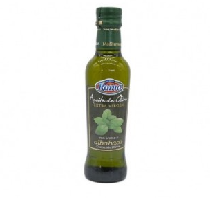 Aceite de Oliva Extra Virgen C/Albahaca 250mL