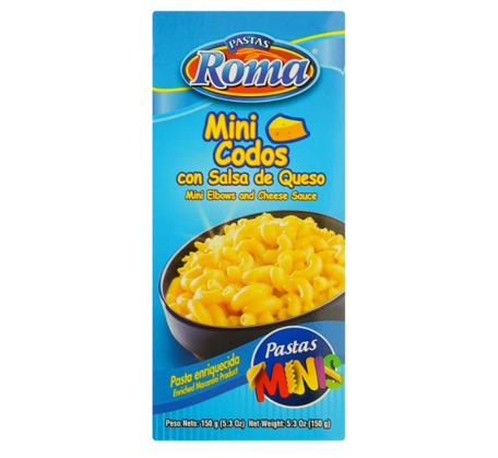 Mini Codos Salsa de Queso Roma 150g
