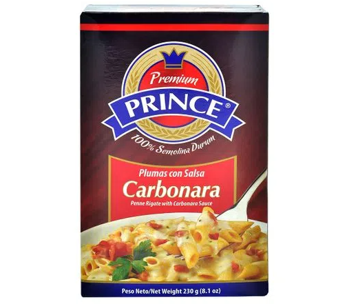 Plumas Prince salsa Carbonara caja 230g