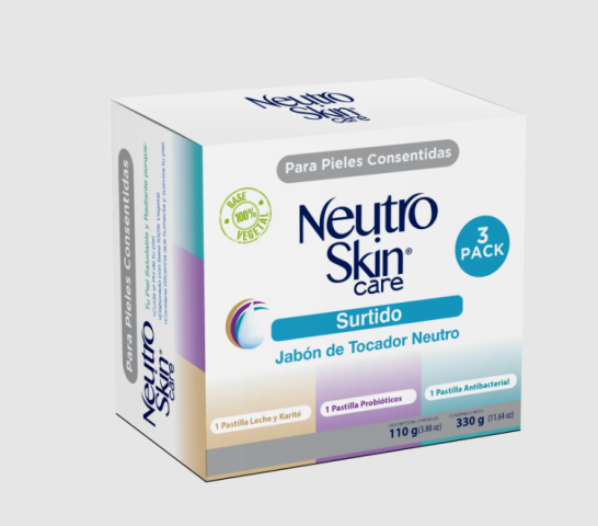 Jabon de tocador Neutro Skin care surtido 3 Pack