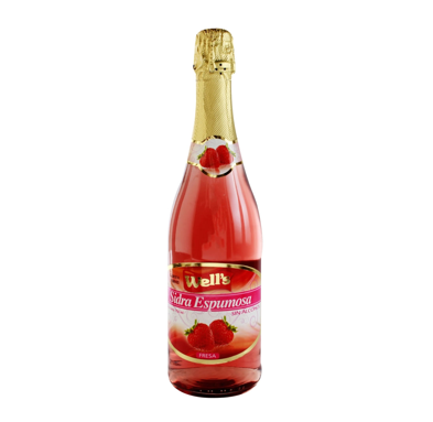 Sidra Wells Espumosa Fresa Sin Alcohol 750 ml
