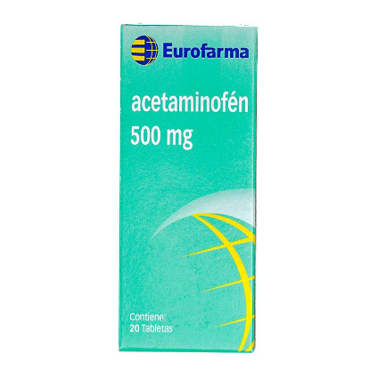 Acetaminofen 500 mg Eurofarma unidad