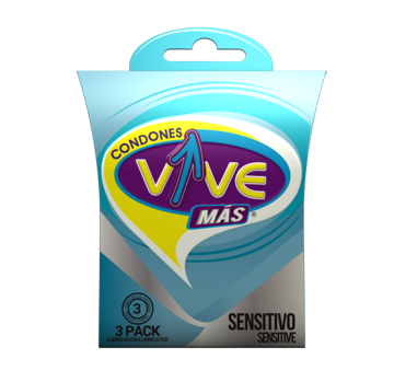 Condon Sensitivo, Marca Vive, 3 Unids