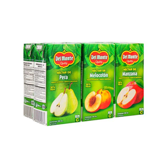 Néctar Surtido 6Pack DEL MONTE Tetra 200 ml.