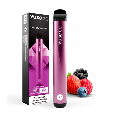 Vaporizador VuseGo Sabor Berry Blend, 500 PUFFS +18años