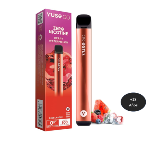 Vaporizador VuseGo Sabor BerryWatermelon, 500 PUFFS
