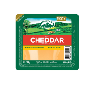 Queso Chedar rebanado Monteverde 200g