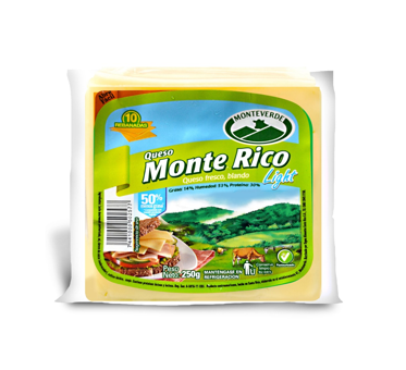 Queso Monte Rico ligth, marca Monteverde 250g