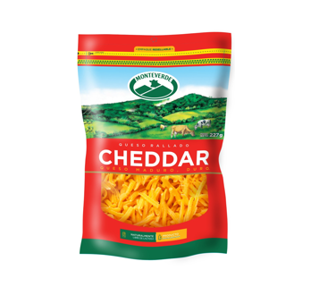 Queso Cheddar Maduro Rallado Monteverde  227g