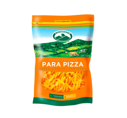 QUESO RALLADO PARA PIZZA MONTEVERDE  227GRS