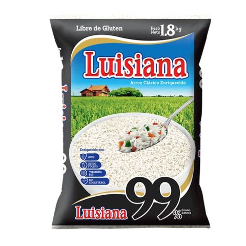 Arroz 99%, Marca Luisiana, Empaque 1800 g