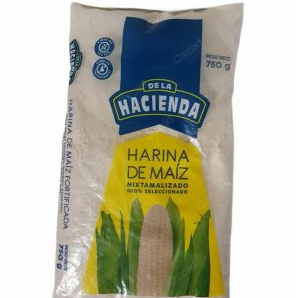 Harina de Maíz Marca De La Hacienda bolsa 750g